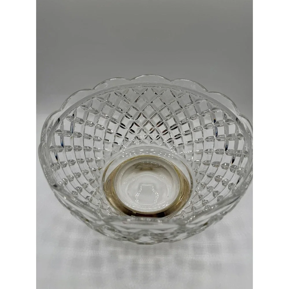 vintage lead crystal decorative bowl with Base 9 Inch